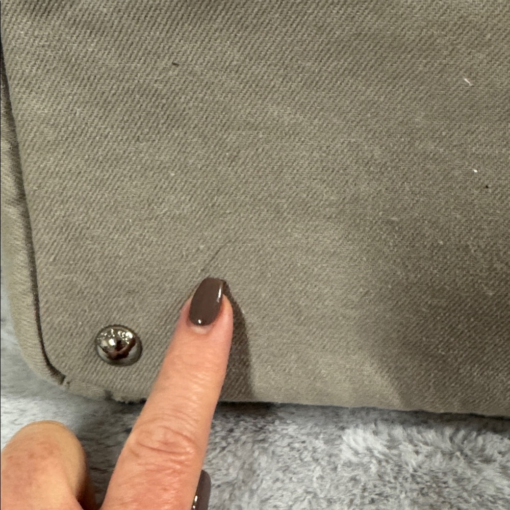 Prada Grey Denim Studded Canapa - Picture 5 of 11